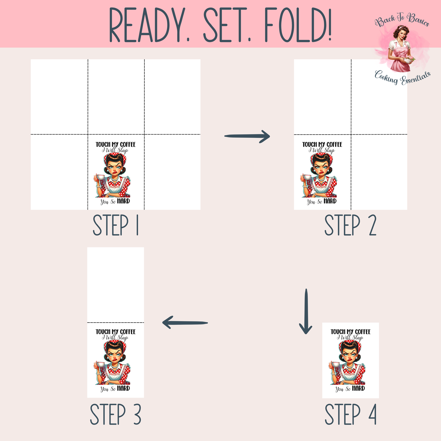 Vintage-Inspired "Touch My Coffee And I Will Slap You So Hard" Cotton Tea Towel - Funny Kitchen Decor